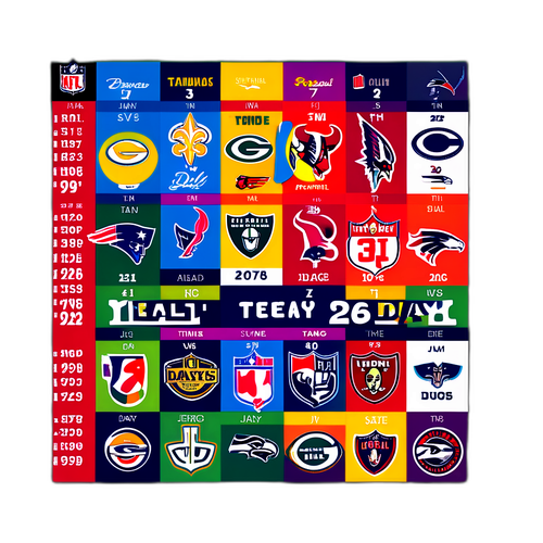 Kalender Sepak Bola NFL dengan Logo Tim