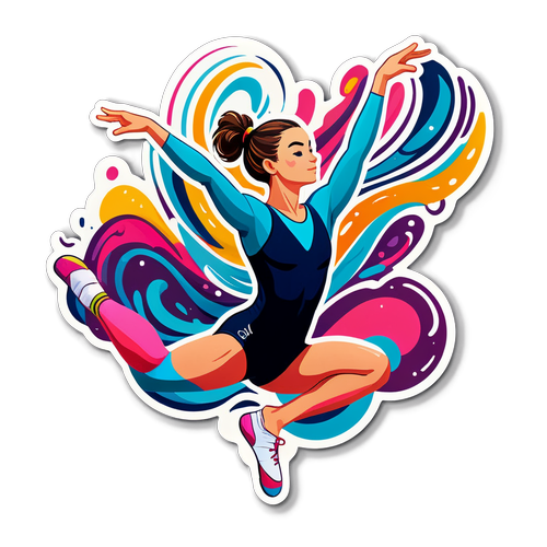 Descoperă Inspirația: Stickerul Artistic care Captivează Esența Gimnasticii cu Sabrina Voinea!