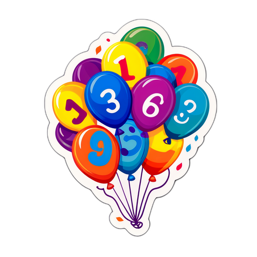 Atrativos Balões de Números da Sorte do Lotofácil