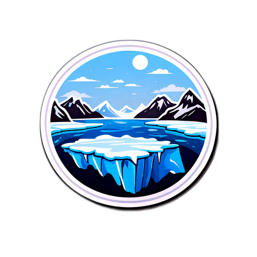 Vue panoramique de glace arctique