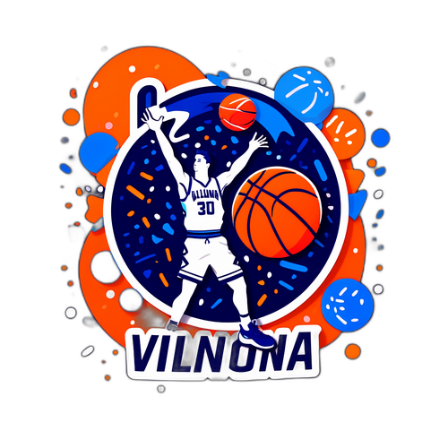 Playful Basketball Competition Sticker