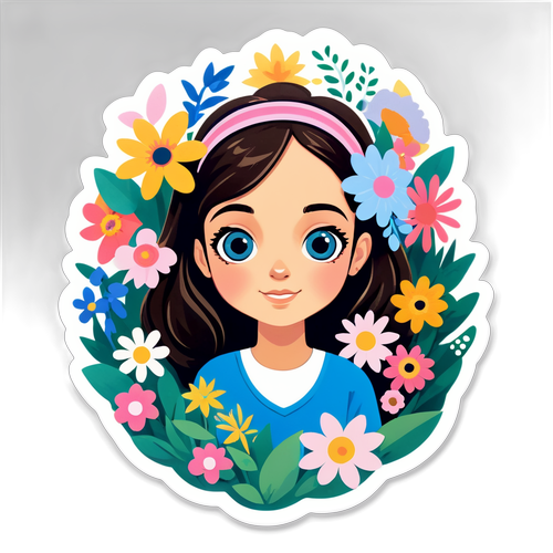 Adesivo Artistico di Sara Curtis tra Fiori e Natura