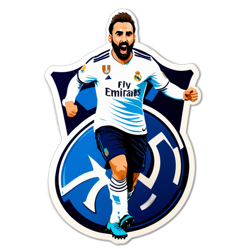 Regina dei Trofei! Scopri il Moderno Logo del Real Madrid con Carvajal in Festa!