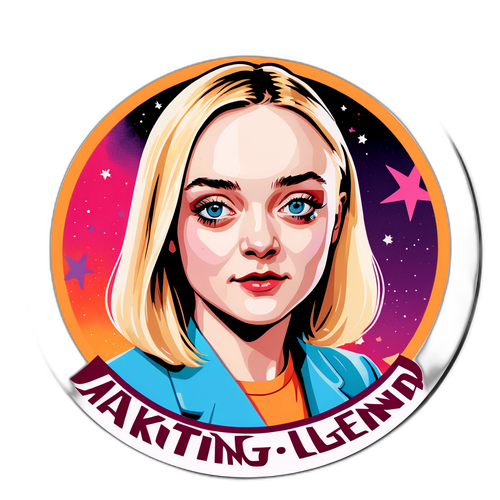 Retro Hollywood Dakota Fanning - Naklejka "Acting Legend"