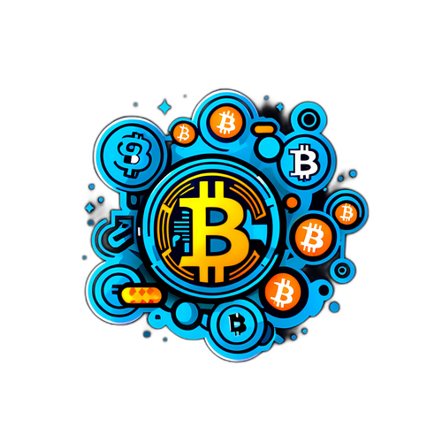 Bitcoin och Blockchain-tema i Futuristisk Stil