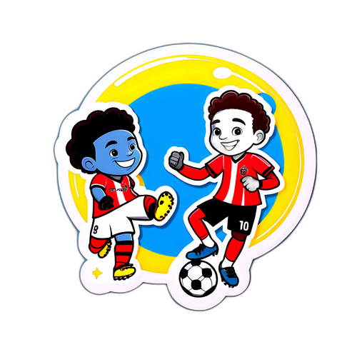 Stiker Ceria Pemain Sepak Bola