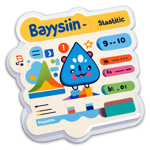 Adesivo educativo sulla statistica bayesiana