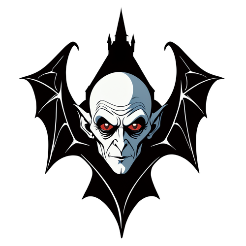 Sticker inspirowany filmem Nosferatu