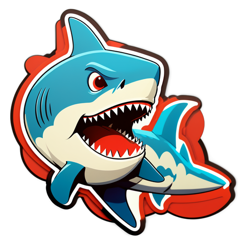 Humanoid Shark Sticker