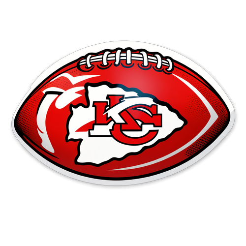 Unleash the Roar! Kansas City Chiefs Logo Takes Center Stage in Epic Football Sticker!