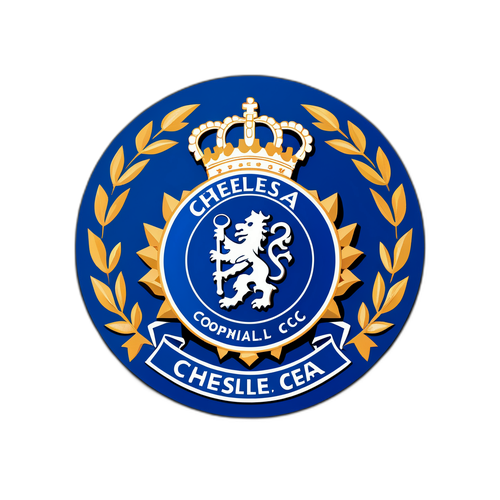 Vintage odznak Chelsea F.C. s historickými trofejemi