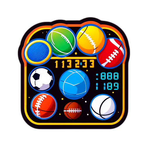 Яскрава наліпка з табло рахунку flash score