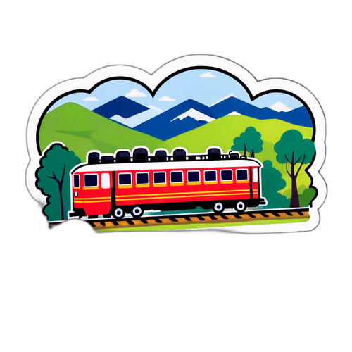 観光列車の風景ステッカー