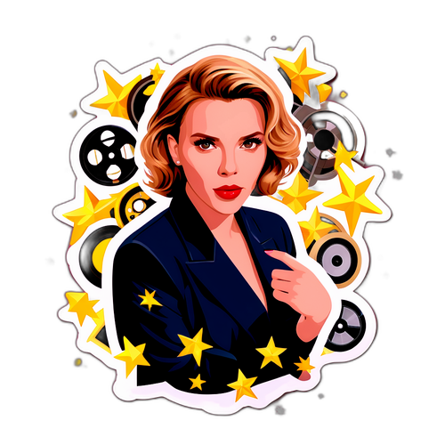 Sticker Bergaya Scarlett Johansson