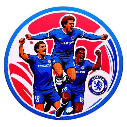 En dynamisk design af en fodboldkamp mellem Charlton og Chelsea