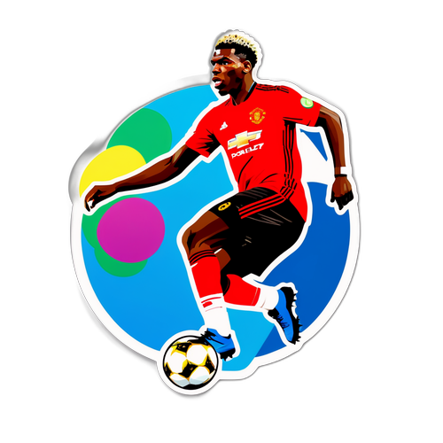 Paul Pogba Dribbling Sticker