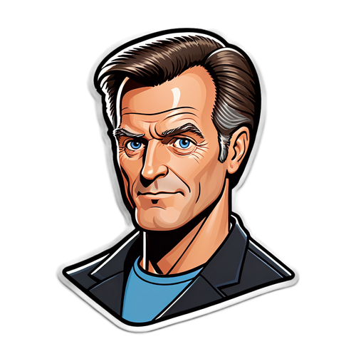 Retrato en Estilo Cartoon de Stephen Collins
