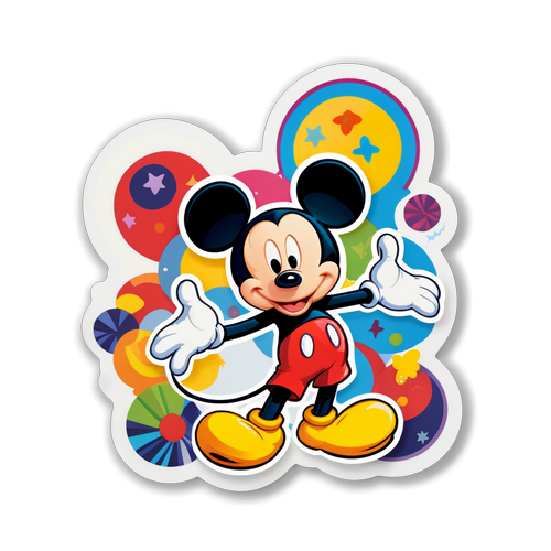 Makulay na Mickey 17 Sticker