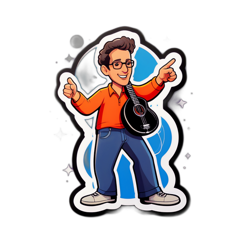 Aufkleber von Ben Zucker im kreativen Cartoon-Stil