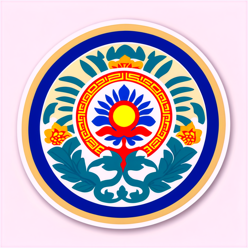 Sticker ng PRC na may Tradisyonal na Motibo