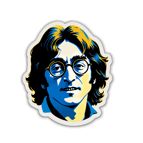 Szokująca Naklejka: John Lennon w Okularach, Która Zmieni Twój Świat Muzyki!