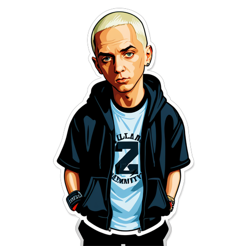 Nie uwierzysz, jak Eminem zmienia się w Slim Shady! Zobacz tę szokującą naklejkę hip-hopową!