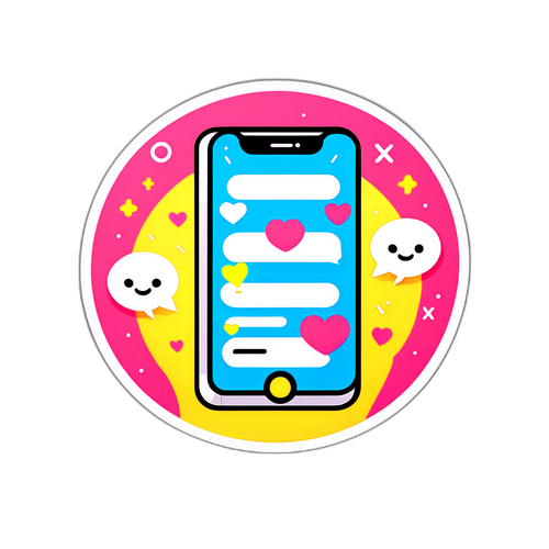 鼓励朋友保持联系的贴纸