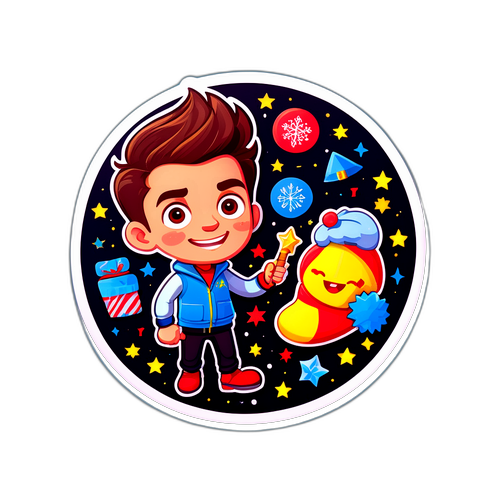 Festlig klistremerke for Ilia Malinin