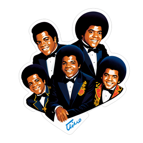 Revivez la Légende : L'Autocollant Souverain de Tito Jackson et l'Héritage Musical des Jackson 5!