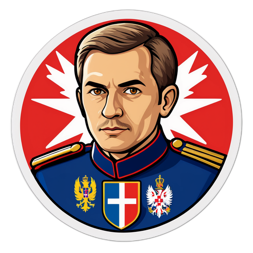 Nálepka s portraitem Petra Pavla