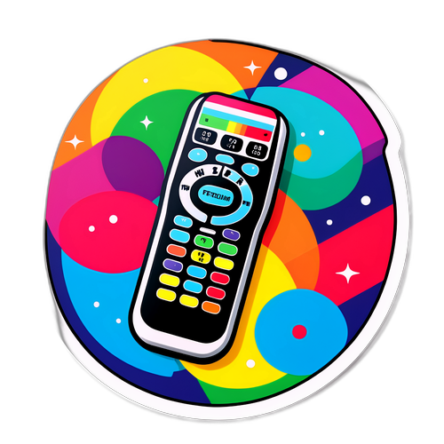 Witty TV Remote Sticker