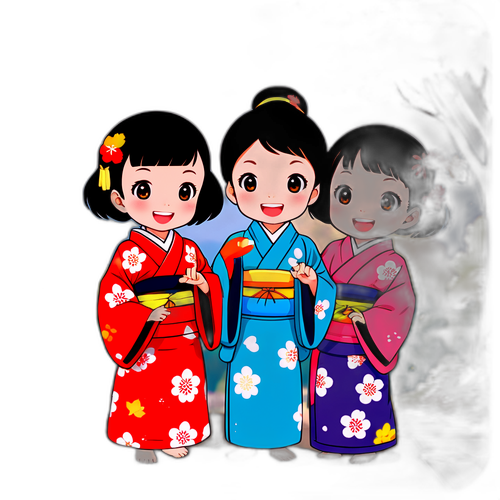 七五三の子供たち