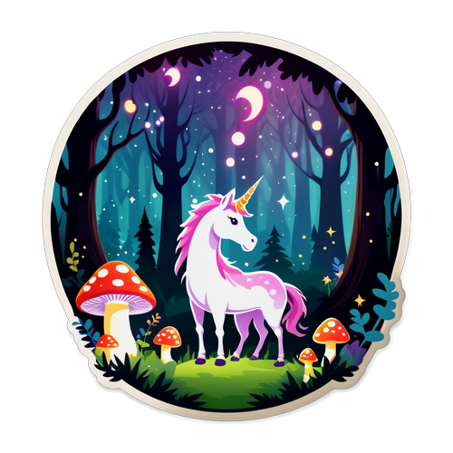 Magical Forest with Unicorn