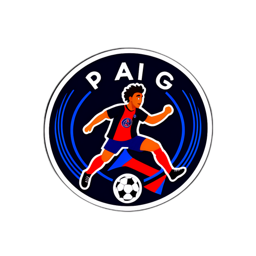 축구 테마 디자인 - PSG 팀 컬러와 로고