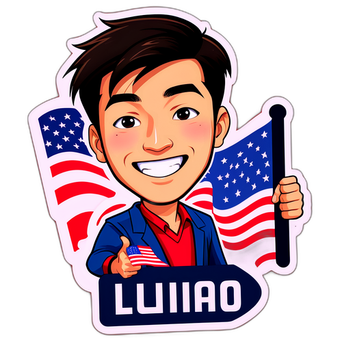 刘翔回应移民传闻的贴纸