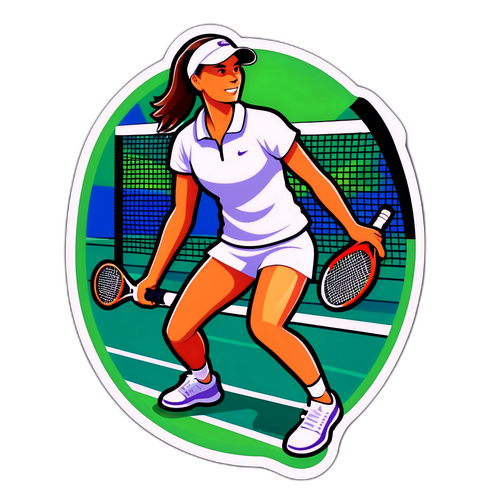 Iga Świątek na Tennis Court