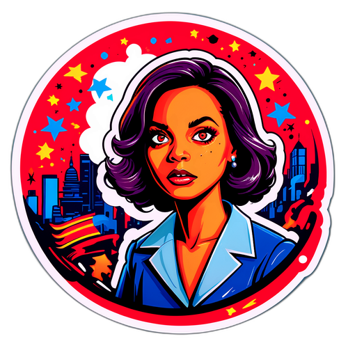 Pabagu-bagong disenyo ng sticker na nagpapakita ng isang tanyag na iskandalo