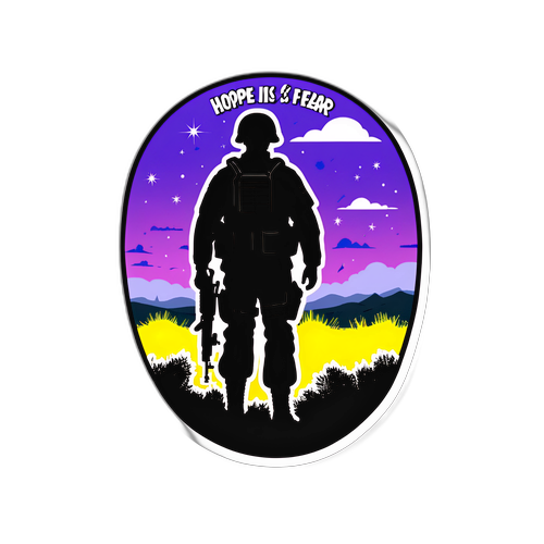 Soldat Silhuett med Budskap