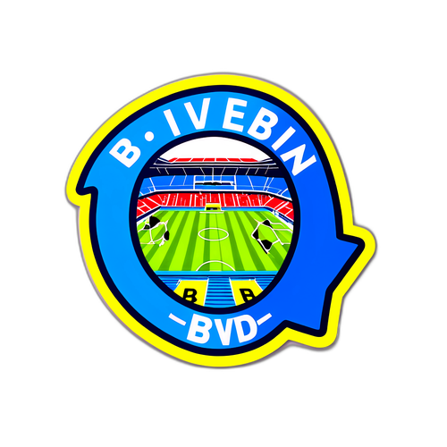 Sticker zachycující napětí fotbalového zápasu BVB-Ulsan