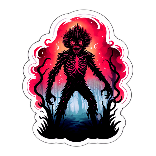 Sticker ya Demogorgon kutoka Stranger Things