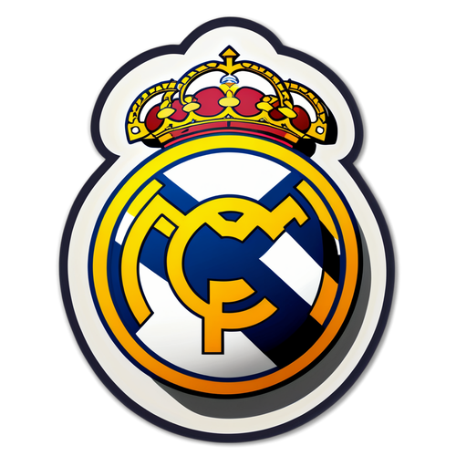 Adesivo Dinamico con il Crest Iconico del Real Madrid