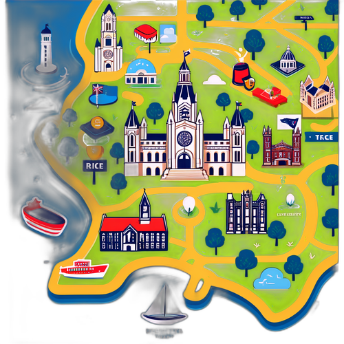 Fun Map of Rice University