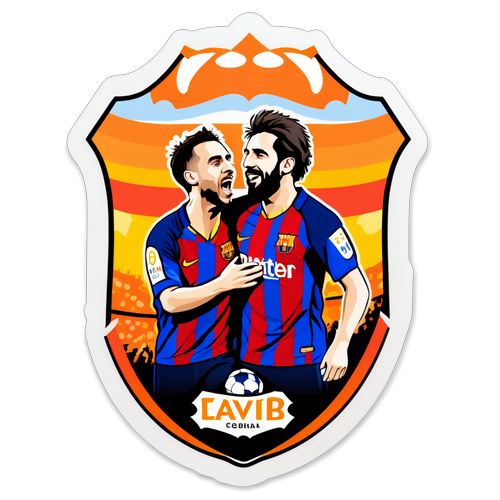 Stiker Pertandingan Pivotal Valencia vs Barcelona