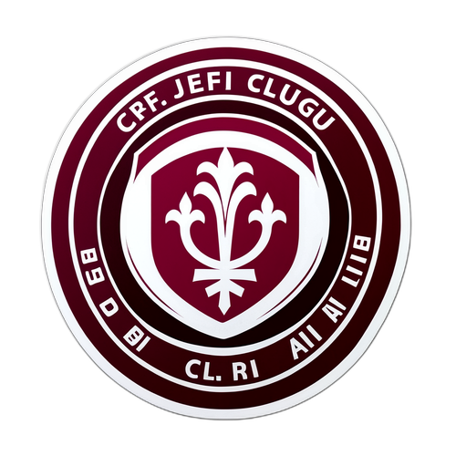Autocolant cu logo-ul CFR Cluj și mesaj de susținere