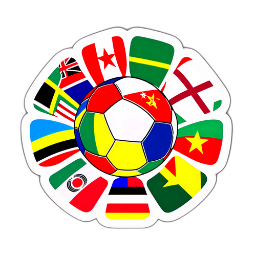 Bola Sepak dan Bendera Negara Afrika