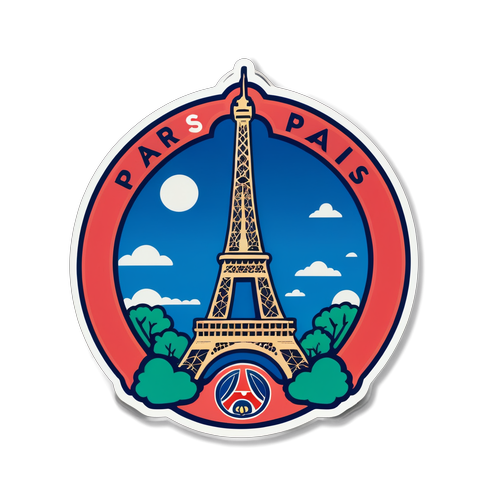 Іконічний логотип PSG з елементами Парижа