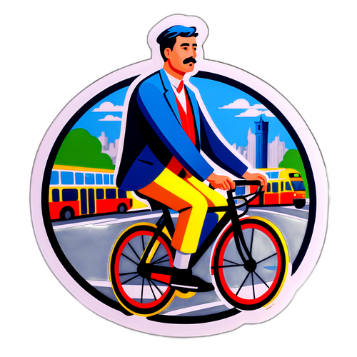 Stylizovaný Zdeněk Hřib jako advokát veřejné dopravy