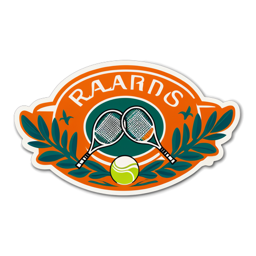 Sticker ispirato al logo di Roland Garros