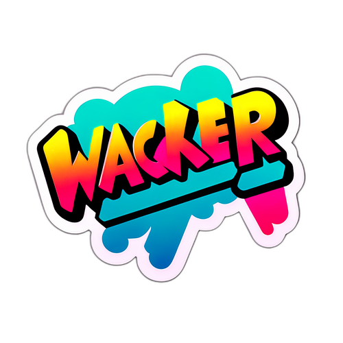 Minimalist Sticker med 'Wacker'
