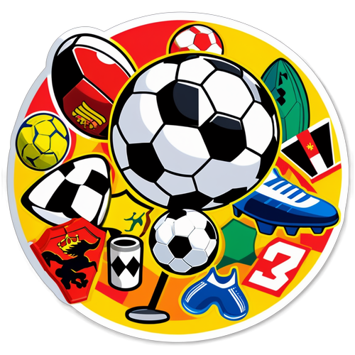 Sticker med Superligaen og fodboldmål